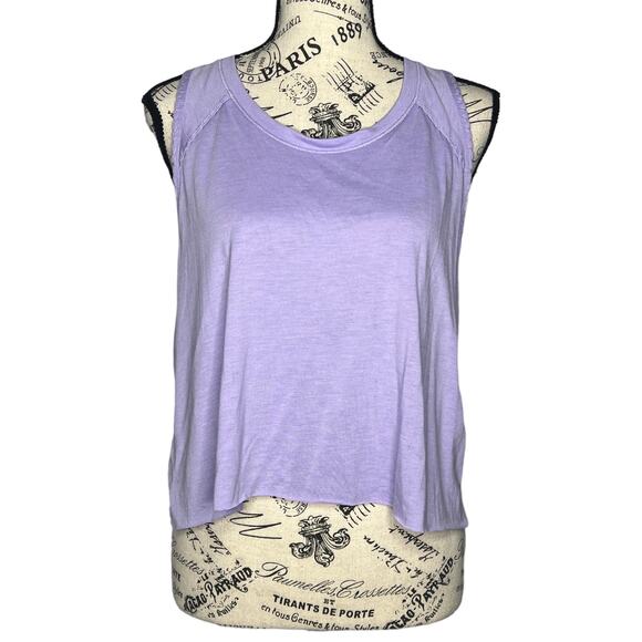 Old Navy Active X-LARGE Slit Back Corded Arm Hole Raw Hem Racerback Tank Top - Picture 1 of 6